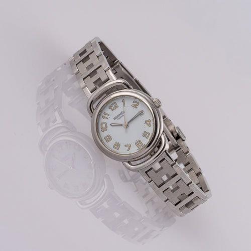 Hermès Pullman - Montre PU2.210 en acier 58 Facettes TOT-02383