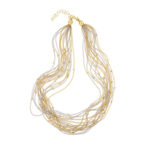 Collier Collier multifils - 2 ors 18 ct à billes facettées 58 Facettes 26987
