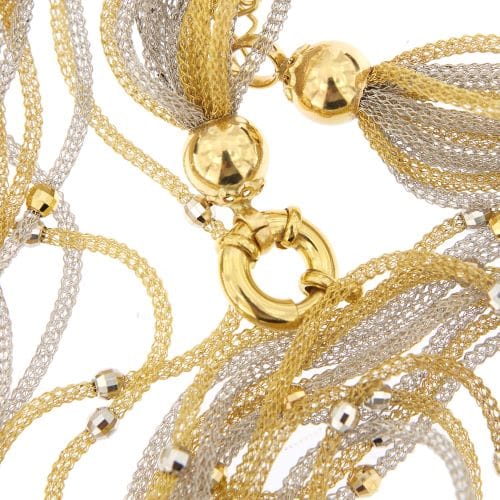 Collier Collier multifils - 2 ors 18 ct à billes facettées 58 Facettes 26987