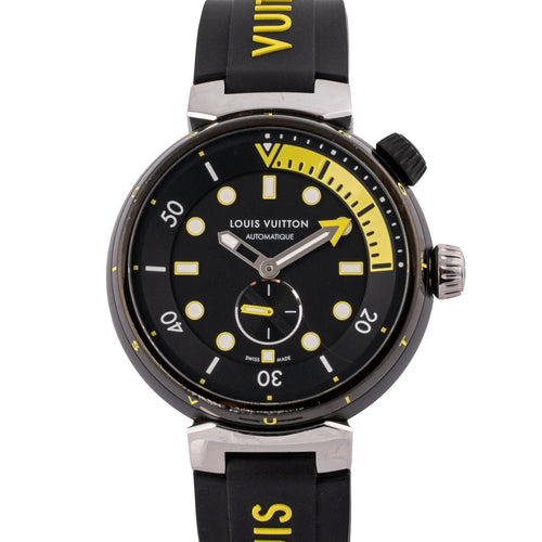 Louis Vuitton Tambour Street Divers - Montre QA122Z en acier 58 Facettes TOT-02315