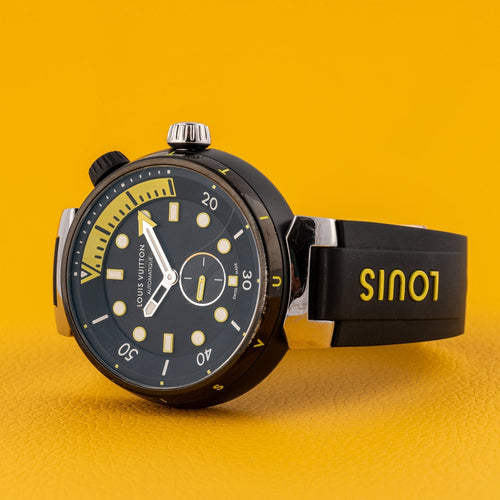 Louis Vuitton Tambour Street Divers - Montre QA122Z en acier 58 Facettes TOT-02315
