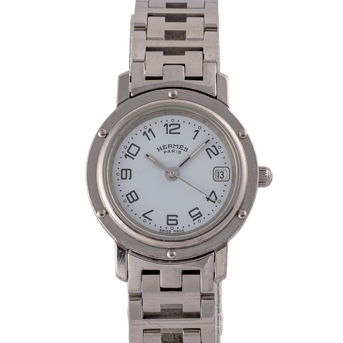 Hermès Clipper - Montre CL4.210 en acier 58 Facettes TOT-02372