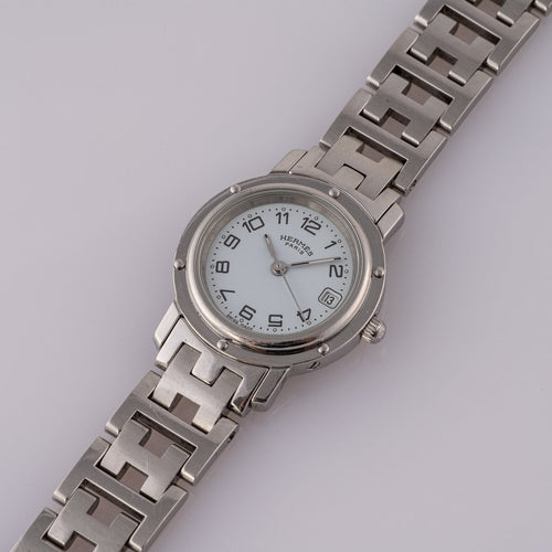 Hermès Clipper - Montre CL4.210 en acier 58 Facettes TOT-02372
