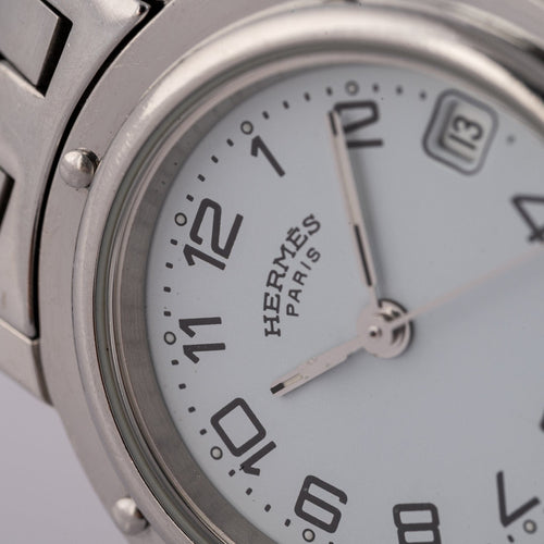 Hermès Clipper - Montre CL4.210 en acier 58 Facettes TOT-02372