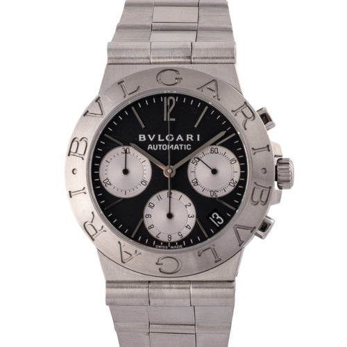 Bulgari Diagono - Montre CH35S en acier 58 Facettes TOT-02371
