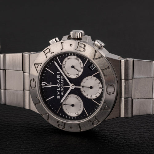 Bulgari Diagono - Montre CH35S en acier 58 Facettes TOT-02371