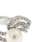Bague Bague contrarié en or blanc 18 ct avec perle et diamants 58 Facettes 19280