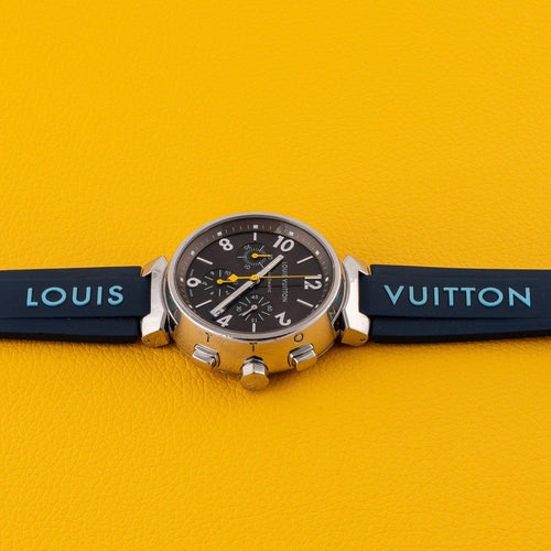 Louis Vuitton Tambour - Montre Automatic Q1121 en acier 58 Facettes TOT-02352