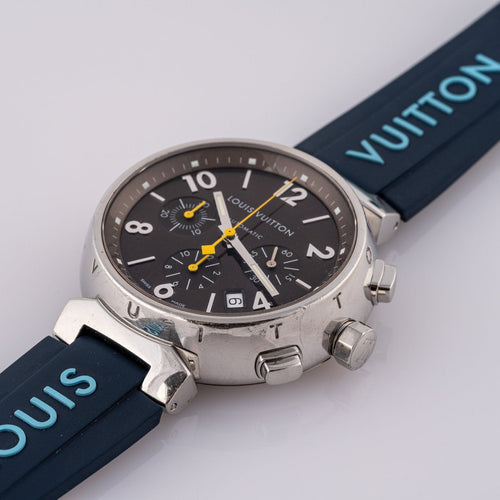 Louis Vuitton Tambour - Montre Automatic Q1121 en acier 58 Facettes TOT-02352