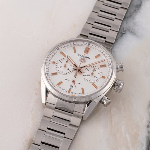 TAG Heuer Carrera - Montre Calibre Heuer 02 en acier 58 Facettes TOT-02317