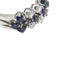 Bague 56 Bague rivière triple en or blanc 18 ct avec diamants et saphirs 58 Facettes 30225