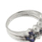 Bague 56 Bague rivière triple en or blanc 18 ct avec diamants et saphirs 58 Facettes 30225