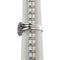 Bague 56 Bague rivière triple en or blanc 18 ct avec diamants et saphirs 58 Facettes 30225