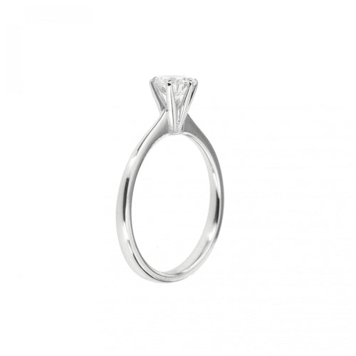Bague 56 Bague solitaire - Diamant taille brillant 0,74 ct en or blanc 18 ct 58 Facettes 26425