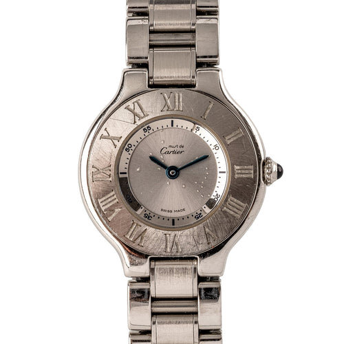 Cartier Must 21 - Montre W10109T2 1340 en acier 58 Facettes TOT-02233
