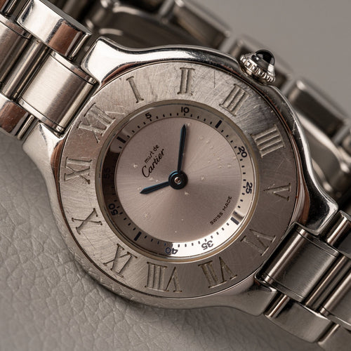 Cartier Must 21 - Montre W10109T2 1340 en acier 58 Facettes TOT-02233