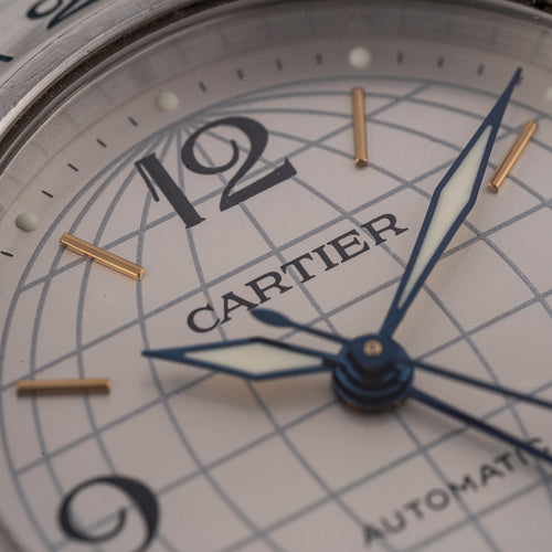 Cartier Pasha GMT - Montre en acier 58 Facettes TOT-02314