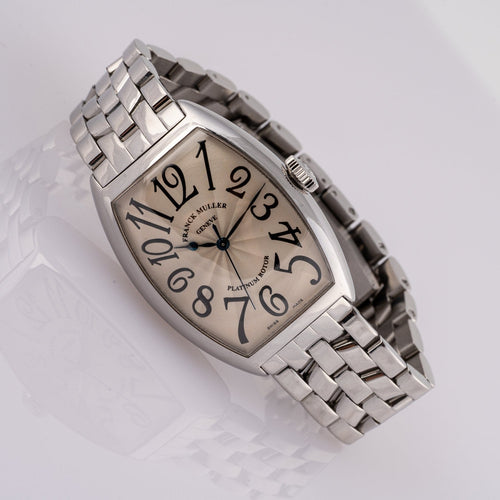 Franck Muller Tonneau Curvex - Montre 5850SC en acier 58 Facettes TOT-02319