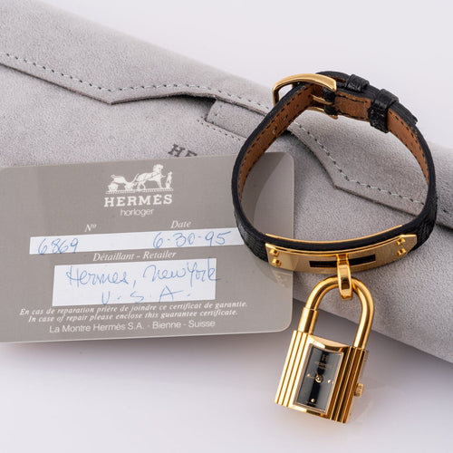 Montre Hermès Kelly - Montre en plaqué or 58 Facettes TOT-02443