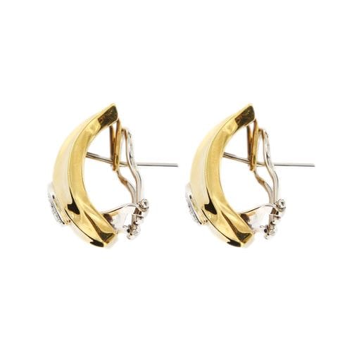 Boucles d'oreilles Damiani - Boucles d’oreilles clous animalier en or jaune et or blanc 18 ct, diamants 58 Facettes 20545
