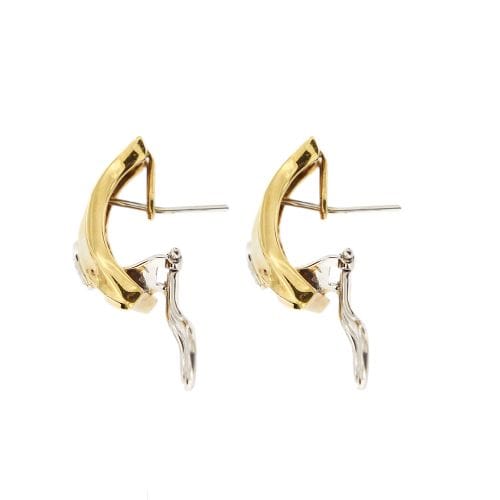 Boucles d'oreilles Damiani - Boucles d’oreilles clous animalier en or jaune et or blanc 18 ct, diamants 58 Facettes 20545