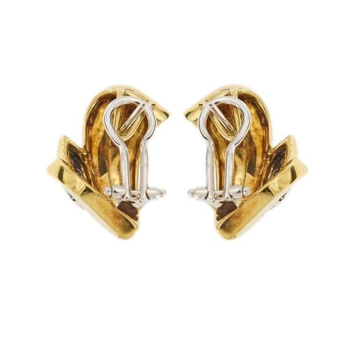 Boucles d'oreilles Damiani - Boucles d’oreilles clous animalier en or jaune et or blanc 18 ct, diamants 58 Facettes 20545