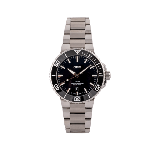 Oris Aquis - Montre de plongée en acier cadran bleu 58 Facettes TOT-02425