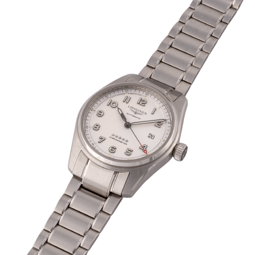 Longines Spirit - Montre en acier, cadran blanc 58 Facettes TOT-02421