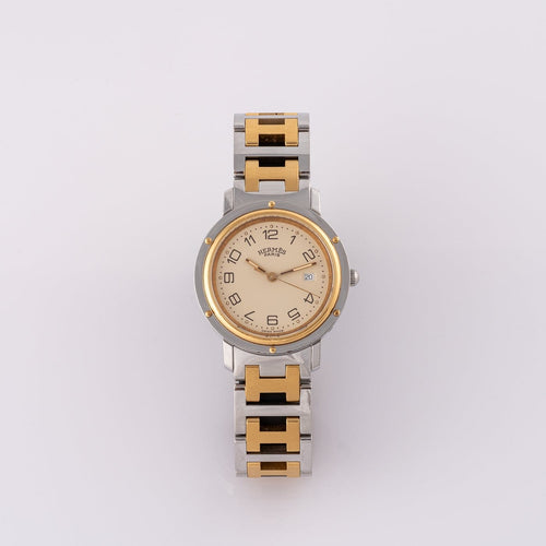 Montre Hermès Clipper - Montre CL3.440 en acier 58 Facettes TOT-02414