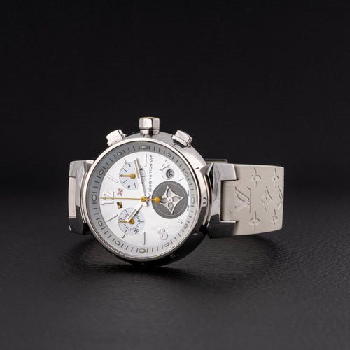 Montre Louis Vuitton Tambour - Montre Q132C en acier 58 Facettes TOT-02404
