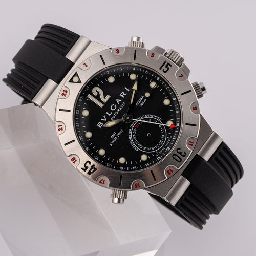 Montre Bulgari - Montre Diagono Scuba GMT SD38SGMT 58 Facettes TOT-02381