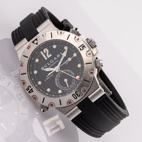 Montre Bulgari - Montre Diagono Scuba GMT SD38SGMT 58 Facettes TOT-02381