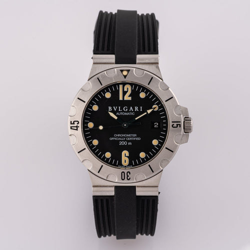 Montre Bulgari Diagono Scuba - Montre SD38S en acier 58 Facettes TOT-02365
