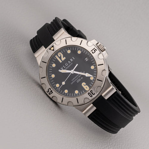 Montre Bulgari Diagono Scuba - Montre SD38S en acier 58 Facettes TOT-02365
