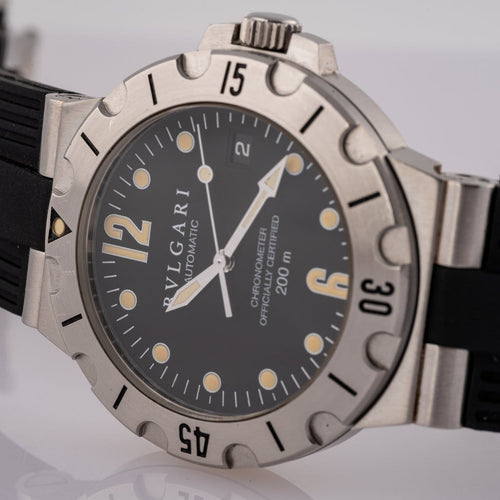 Montre Bulgari Diagono Scuba - Montre SD38S en acier 58 Facettes TOT-02365