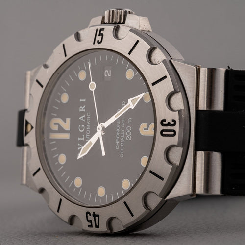 Montre Bulgari Diagono Scuba - Montre SD38S en acier 58 Facettes TOT-02365