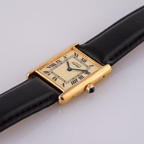 Montre Cartier Must de Tank - Montre unisexe en plaqué or 58 Facettes TOT-02343