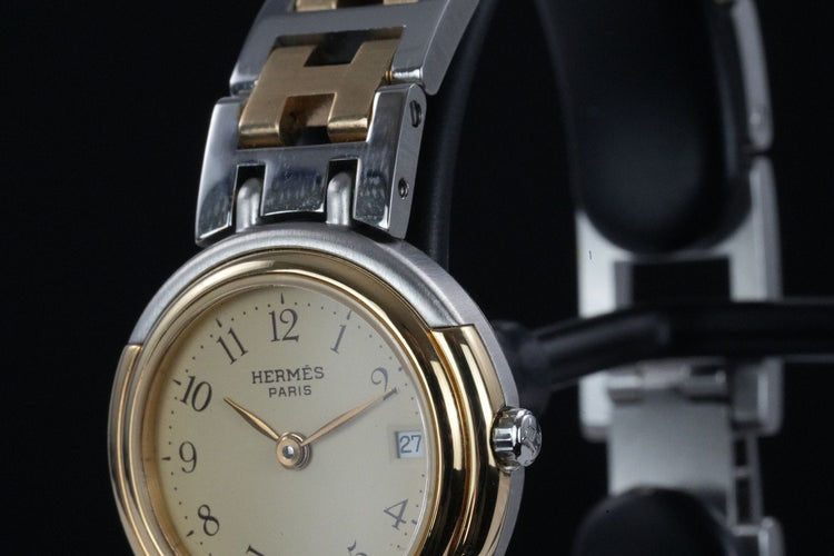 Hermès Windsor - Montre en acier et plaqué or 58 Facettes TOT-01927