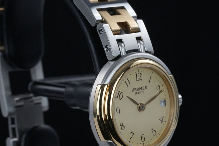 Hermès Windsor - Montre en acier et plaqué or 58 Facettes TOT-01927