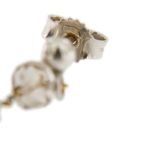 Boucles d'oreilles Boucles d’oreilles pendantes - Quarzs fumés et perles en or 18 ct 58 Facettes 31650