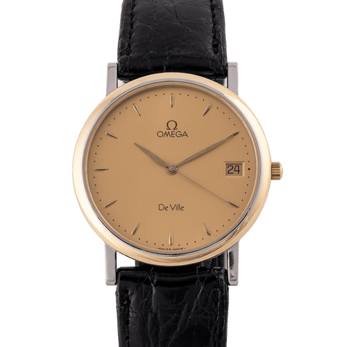 Montre Omega De Ville - Montre quartz en acier et plaqué or 58 Facettes TOT-01793