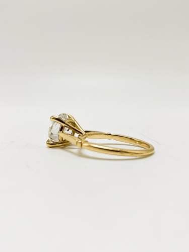 55 Bague solitaire en or jaune 18K et diamant 4 ct 58 Facettes SKU/BOR/260272