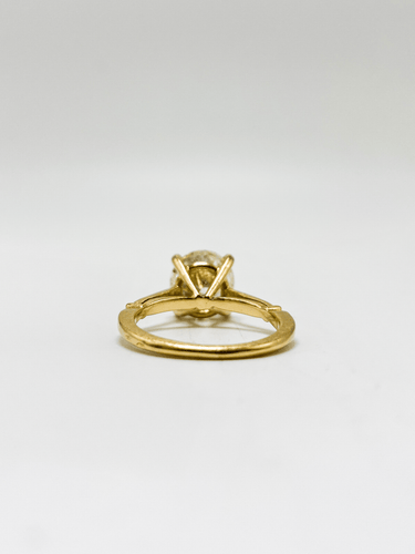 55 Bague solitaire en or jaune 18K et diamant 4 ct 58 Facettes SKU/BOR/260272