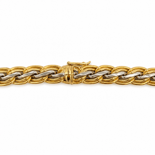 Collier vintage en or jaune et blanc 18 carats 58 Facettes 1.0003117/1
