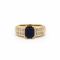 53 Bague vintage en or jaune, saphir et diamants 58 Facettes 1.0002147/1