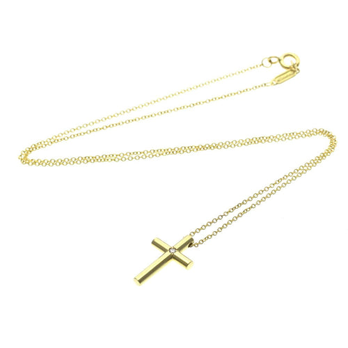 Pendentif Tiffany & Co. - Pendentif croix en or jaune 18K et diamant 58 Facettes d5ynktsadv