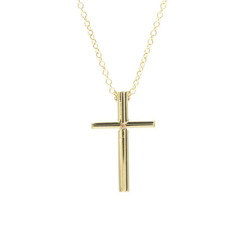 Pendentif Tiffany & Co. - Pendentif croix en or jaune 18K et diamant 58 Facettes d5ynktsadv