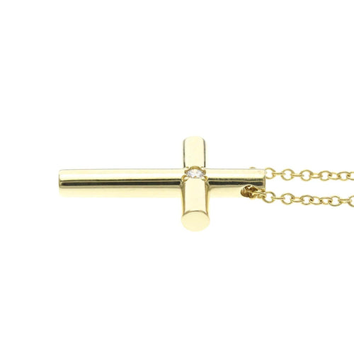 Tiffany & Co. - Pendentif croix en or jaune 18K et diamant 58 Facettes d5ynktsadv