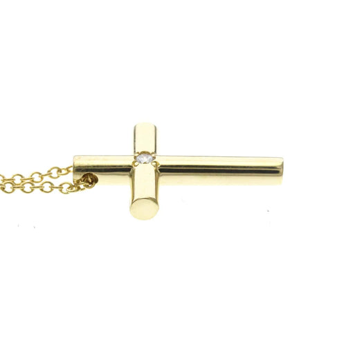 Pendentif Tiffany & Co. - Pendentif croix en or jaune 18K et diamant 58 Facettes d5ynktsadv