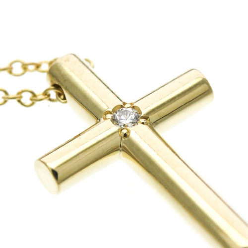 Tiffany & Co. - Pendentif croix en or jaune 18K et diamant 58 Facettes d5ynktsadv